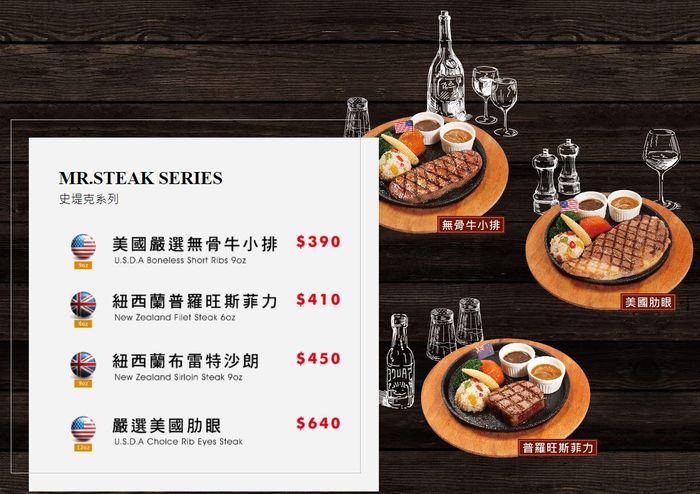 史提克菜單第二頁