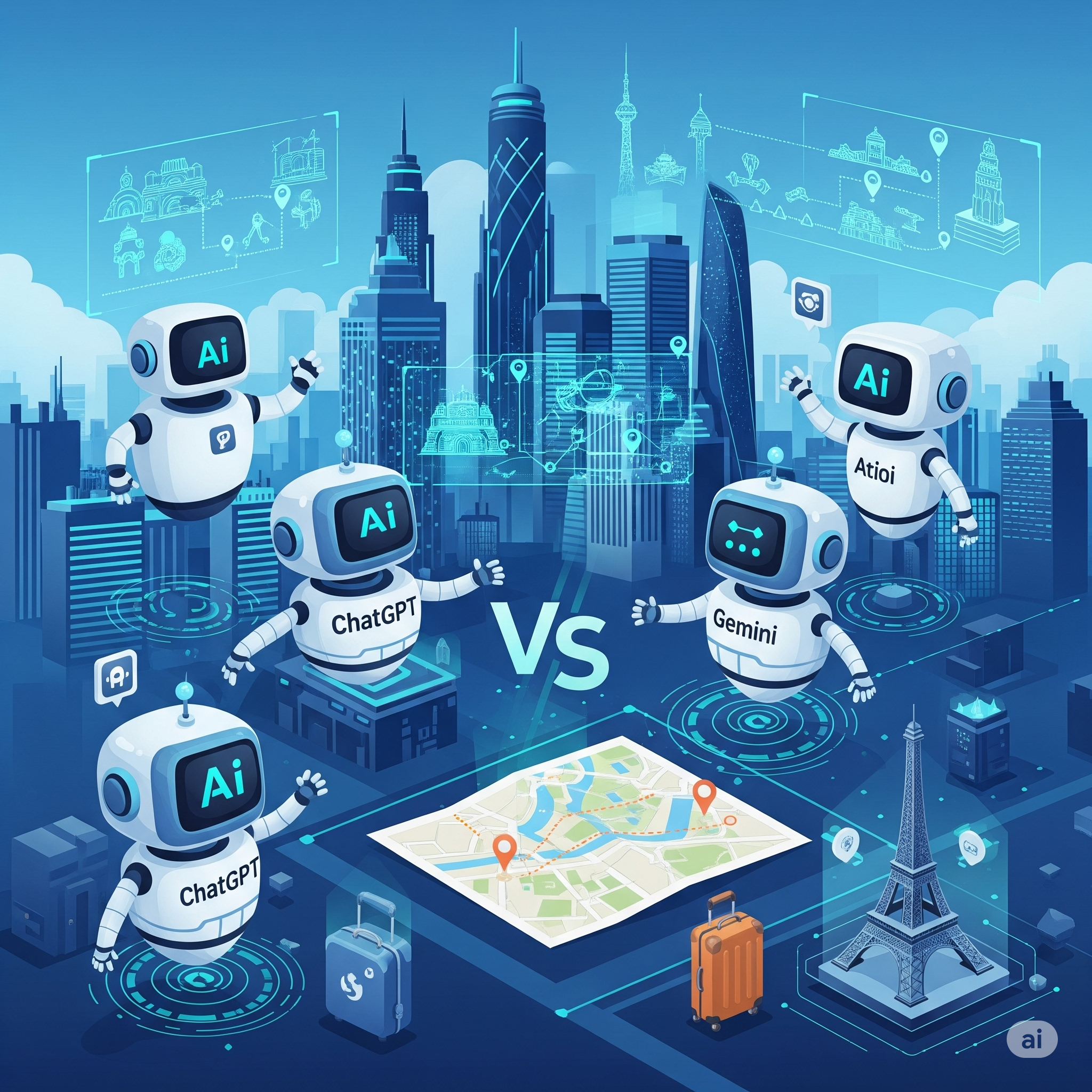 AI 旅遊規劃大PK：誰能打造你的夢幻行程？ChatGPT、Gemini 等六大AI終極對決！