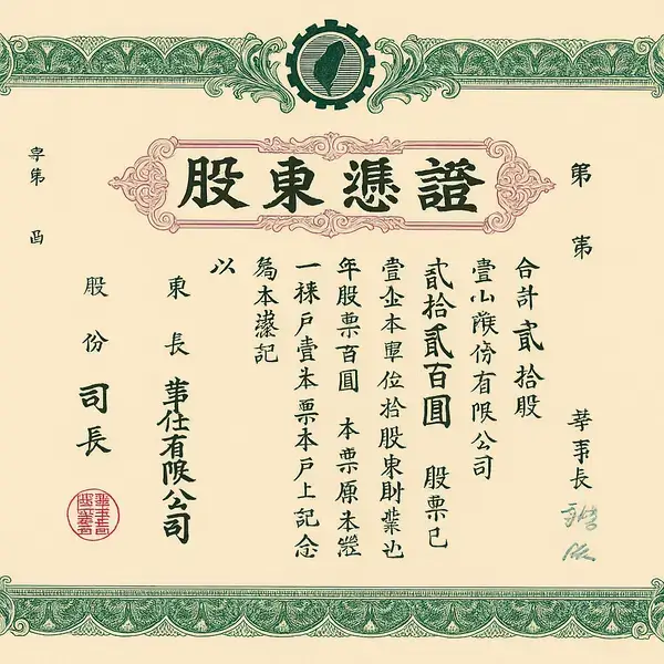 台灣早期的實體股票
